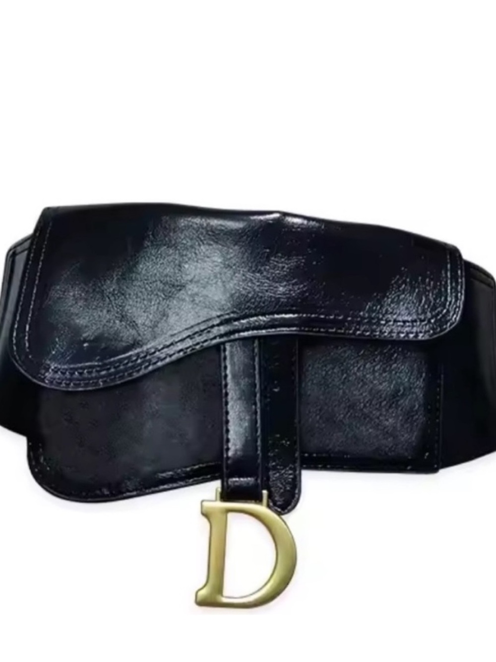 Luxury Waist Bag with Gold 'D' Charm